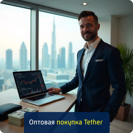 Оптовая покупка Tether за доллары и евро