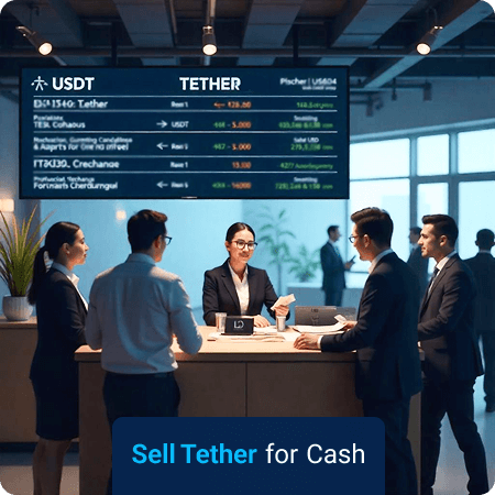 sell tether for cash