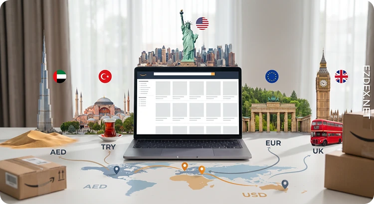مقایسه خرید از آمازون امارات، ترکیه، آمریکا، آلمان و انگلیس
