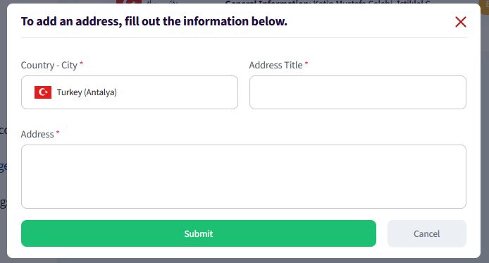 add address