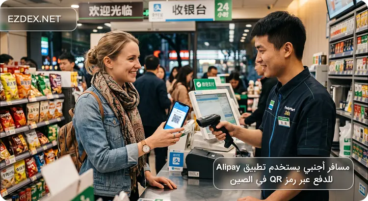 الدفع إلى مورد أو متجر صيني