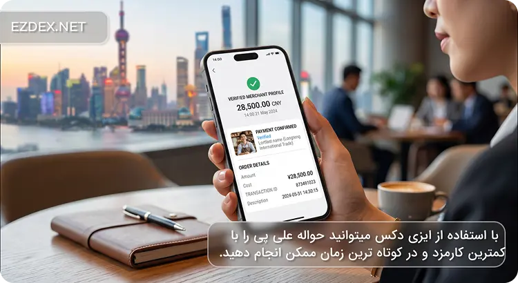 حواله یوان علی پی در ایزی دکس