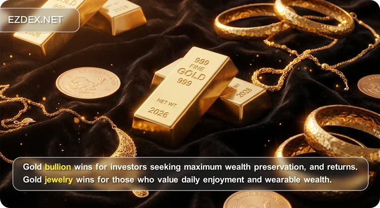 bullion vs jewelry investors