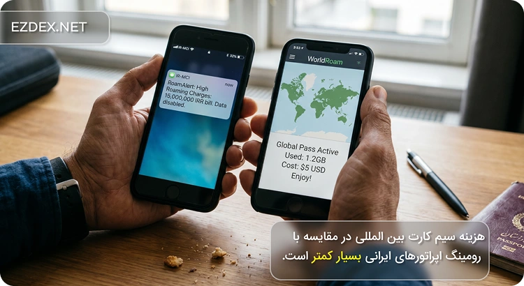 مقایسه هزینه سیم کارت بین المللی و رومینگ