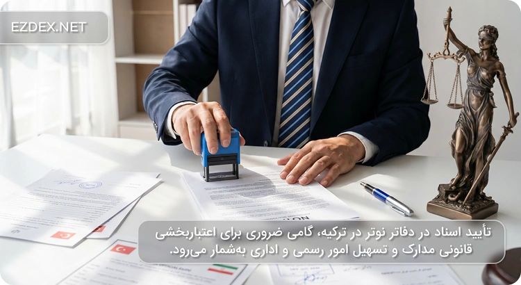 نوتر کردن مدارک در ترکیه