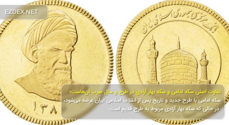 فرق سکه امامی و بهار ازادی