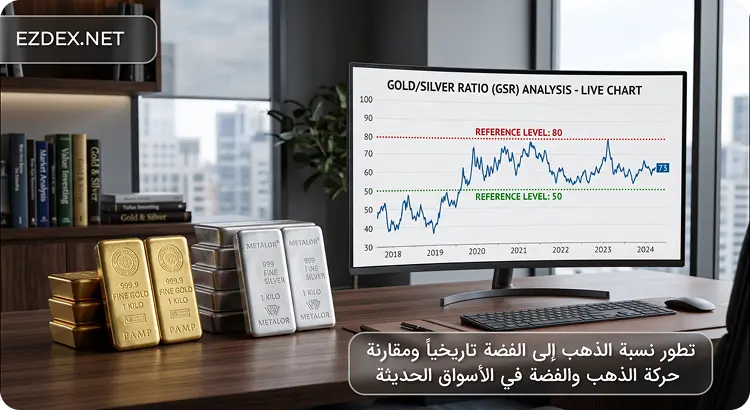 تطور نسبة الذهب إلى الفضة تاريخياً ومقارنة حركة الذهب والفضة في الأسواق الحديثة