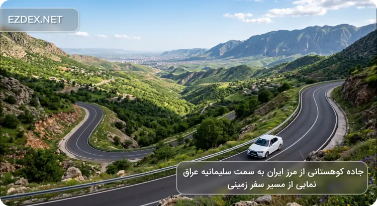جاده کوهستانی scenic از مرز ایران به سمت سلیمانیه عراق