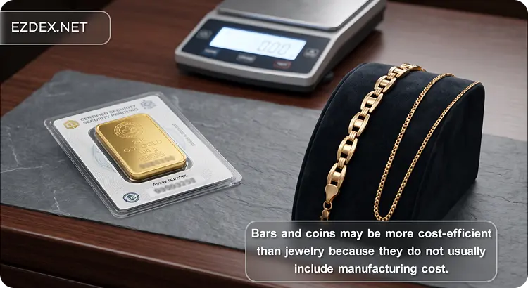 gold bar vs jewerly