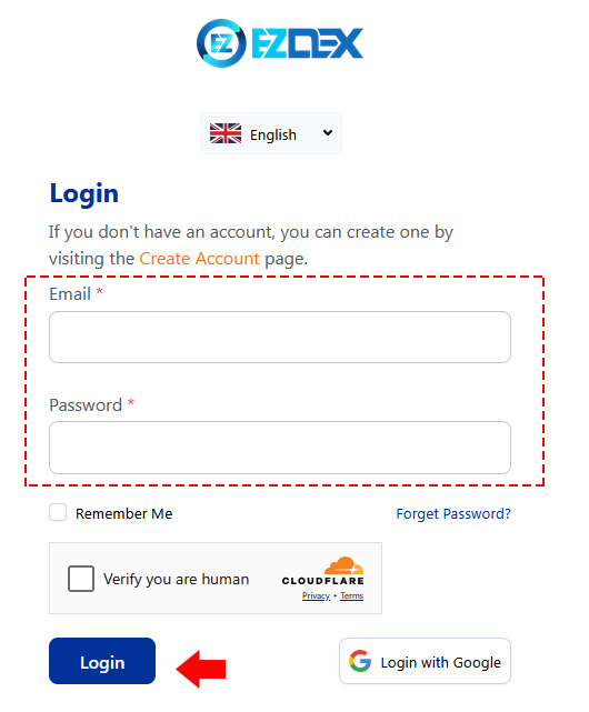 login page