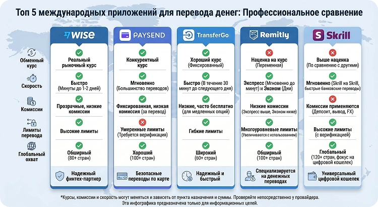 Лучшие приложения для международных денежных переводов