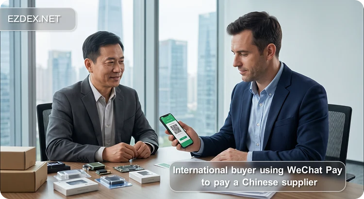  International buyer using WeChat Pay to pay a Chinese supplier