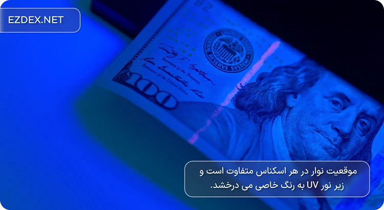 نخ امنیتی در دلار اصل