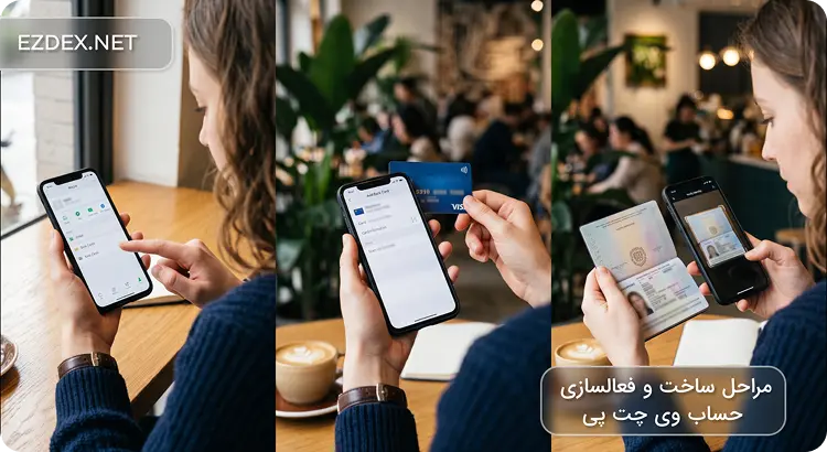 مراحل ساخت حساب وی چت پی