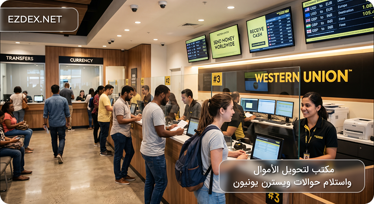 مكتب لتحويل الأموال واستلام حوالات ويسترن يونيون