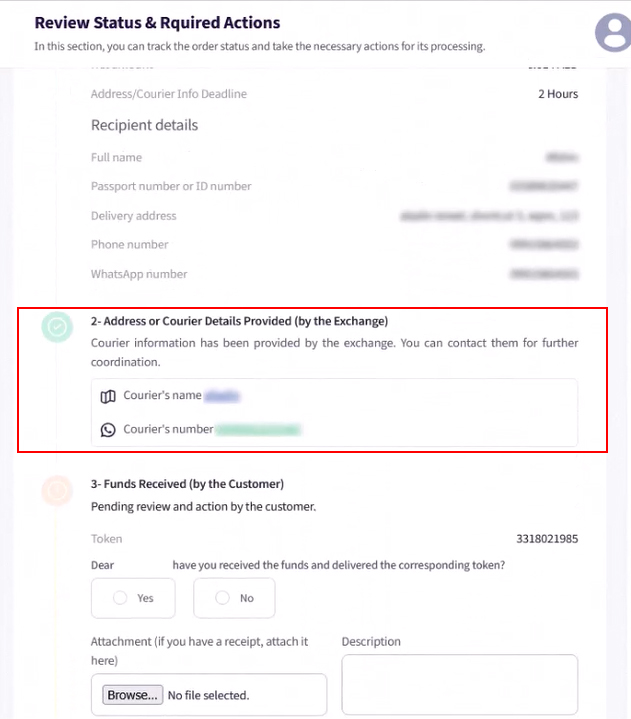 cash withdraw address